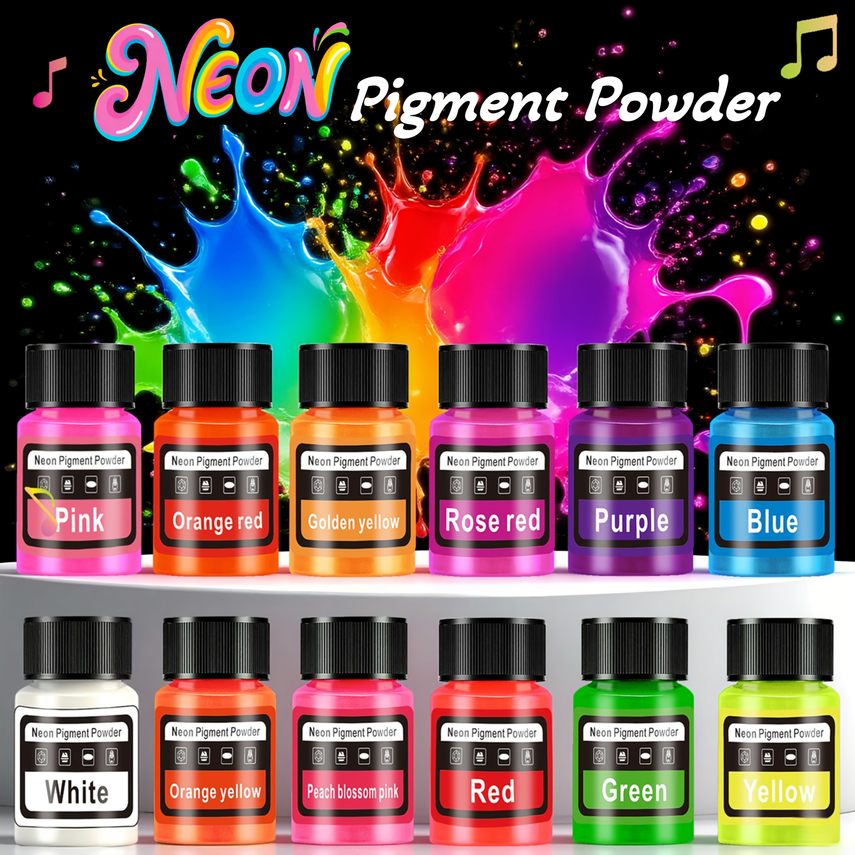 Candle Making Products - Fluorescent Powder/Neon Resin Dye, 6 Colors,
