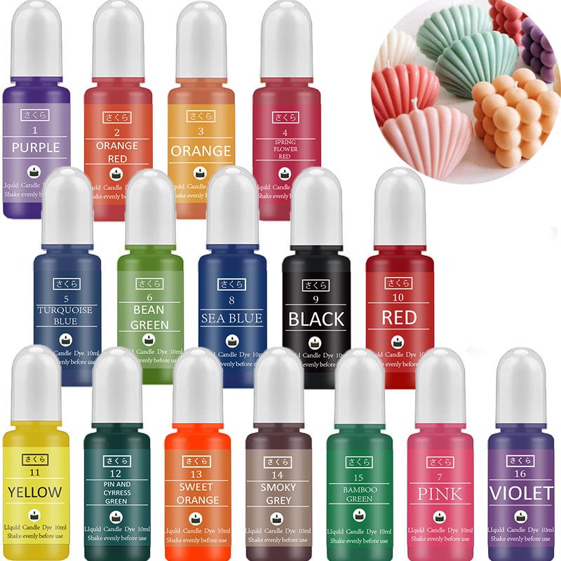 10ml/Bottle Candle Wax Pigment - Candle Dye Chip のレビューと価格
