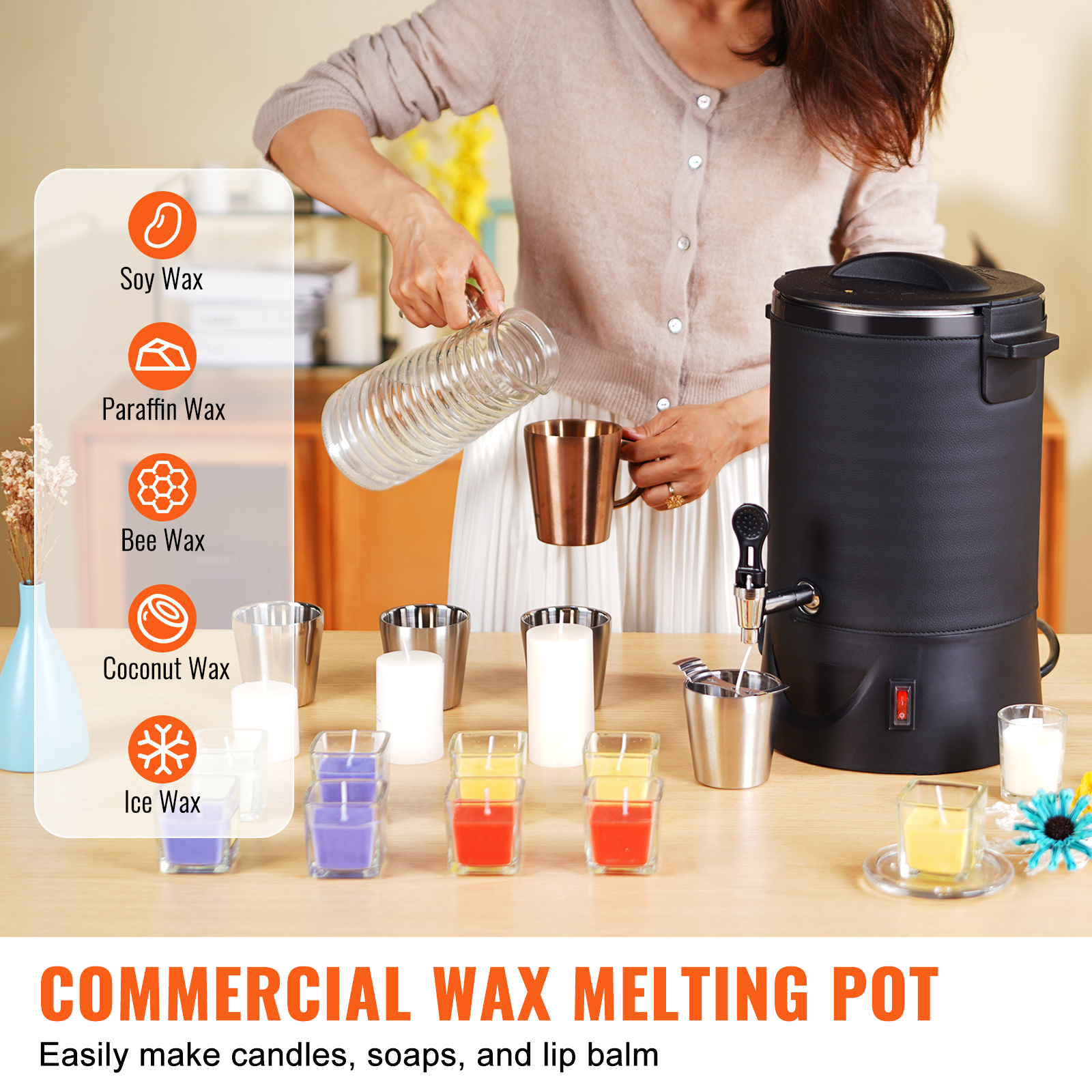 6.5L 10L Wax Melter for Candle - Pour Pot Aluminum のレビューと価格