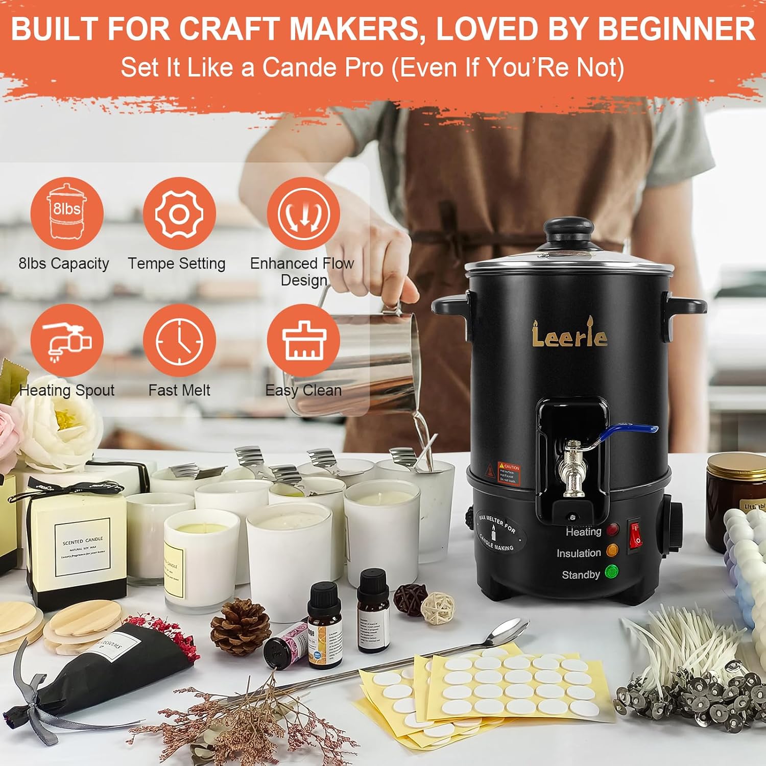8Lbs Electric Wax Melter for C - Candle Making Products のレビューと価格