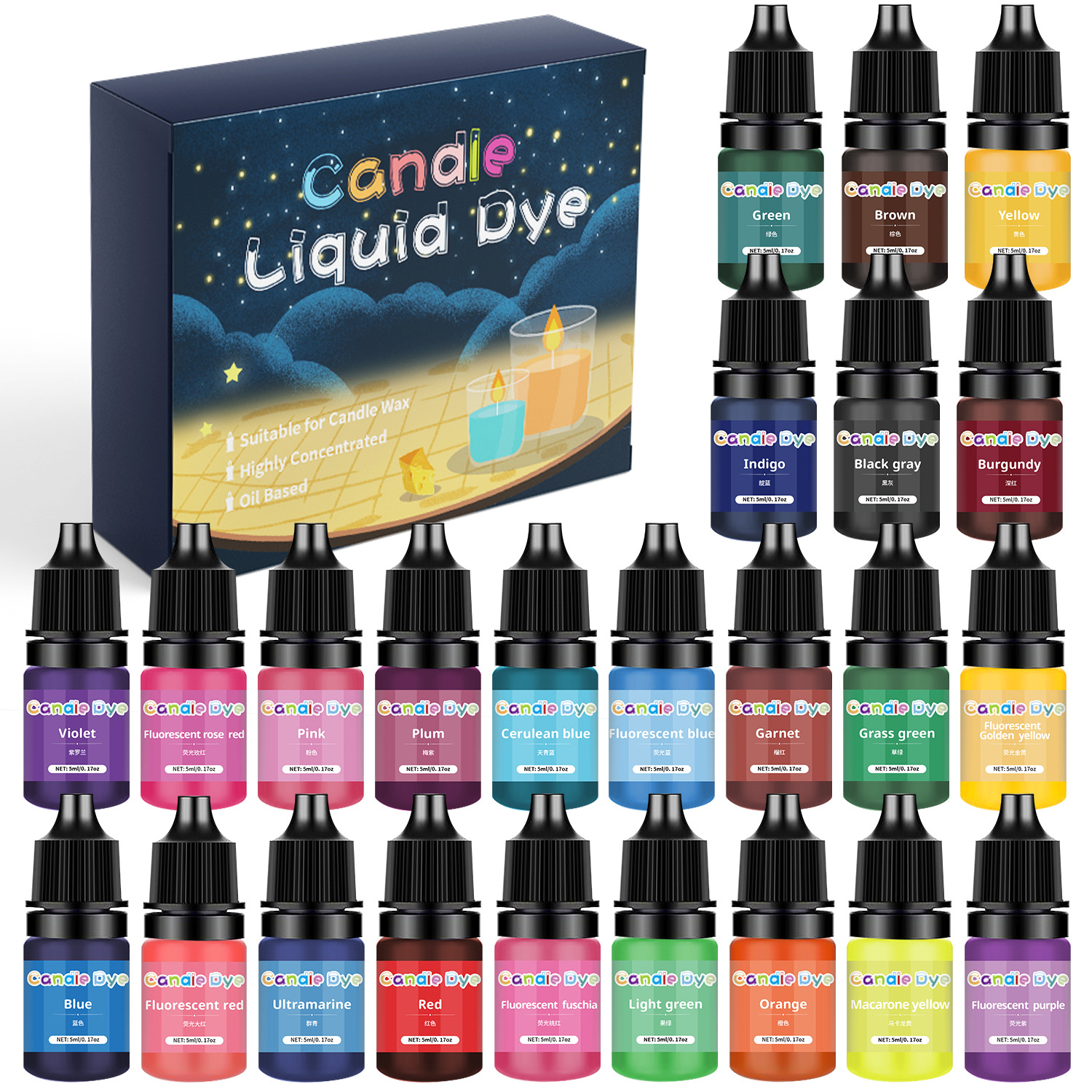 38 Color Candle Wax Pigment Co - Candle Dye Chip のレビューと価格