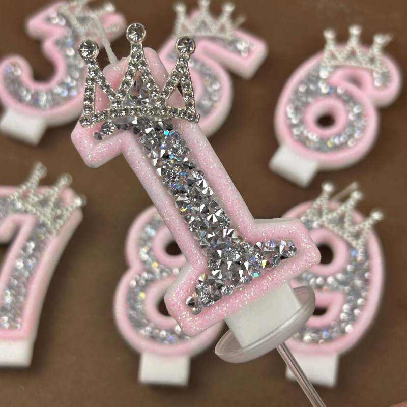 Digital Candles 0-9 Pink Silve - Candle Making Things のレビューと価格