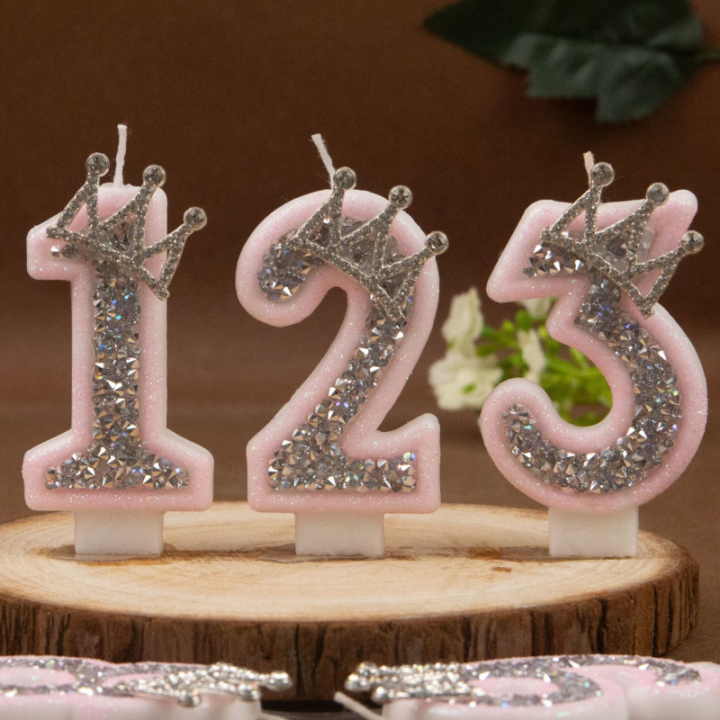 Digital Candles 0-9 Pink Silve - Candle Making Things のレビューと価格