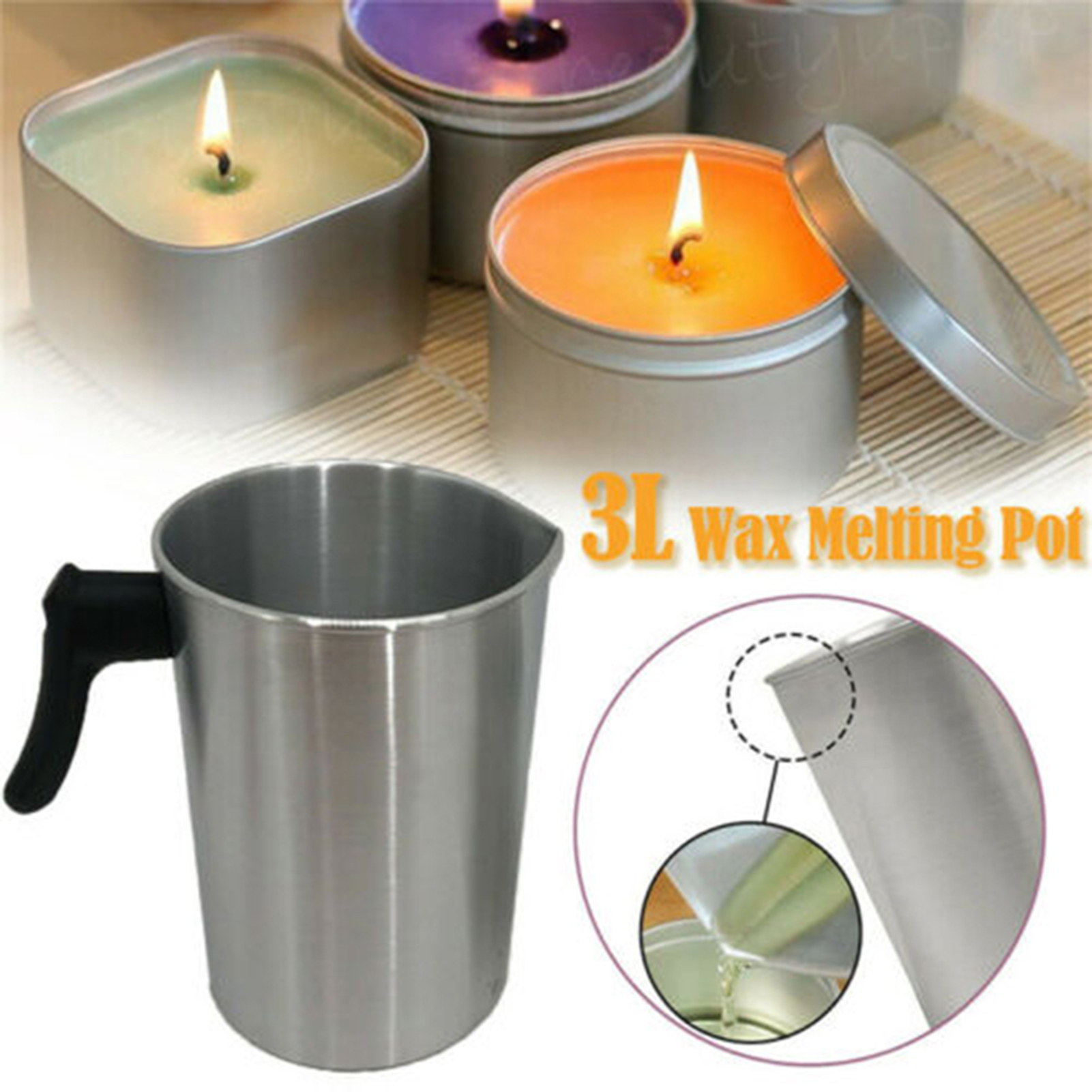 1.2L/1.8L/3L Aluminum Wax Melt - Pour Pot Aluminum のレビューと価格