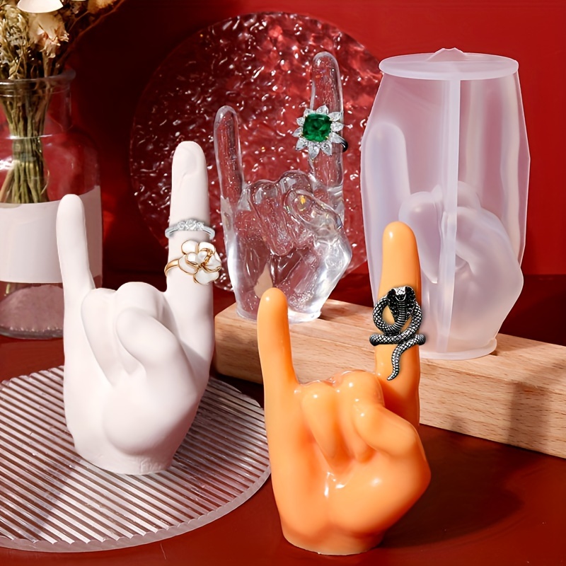 1pc Large Rock Gesture Silicon - Candle Making Things のレビューと価格