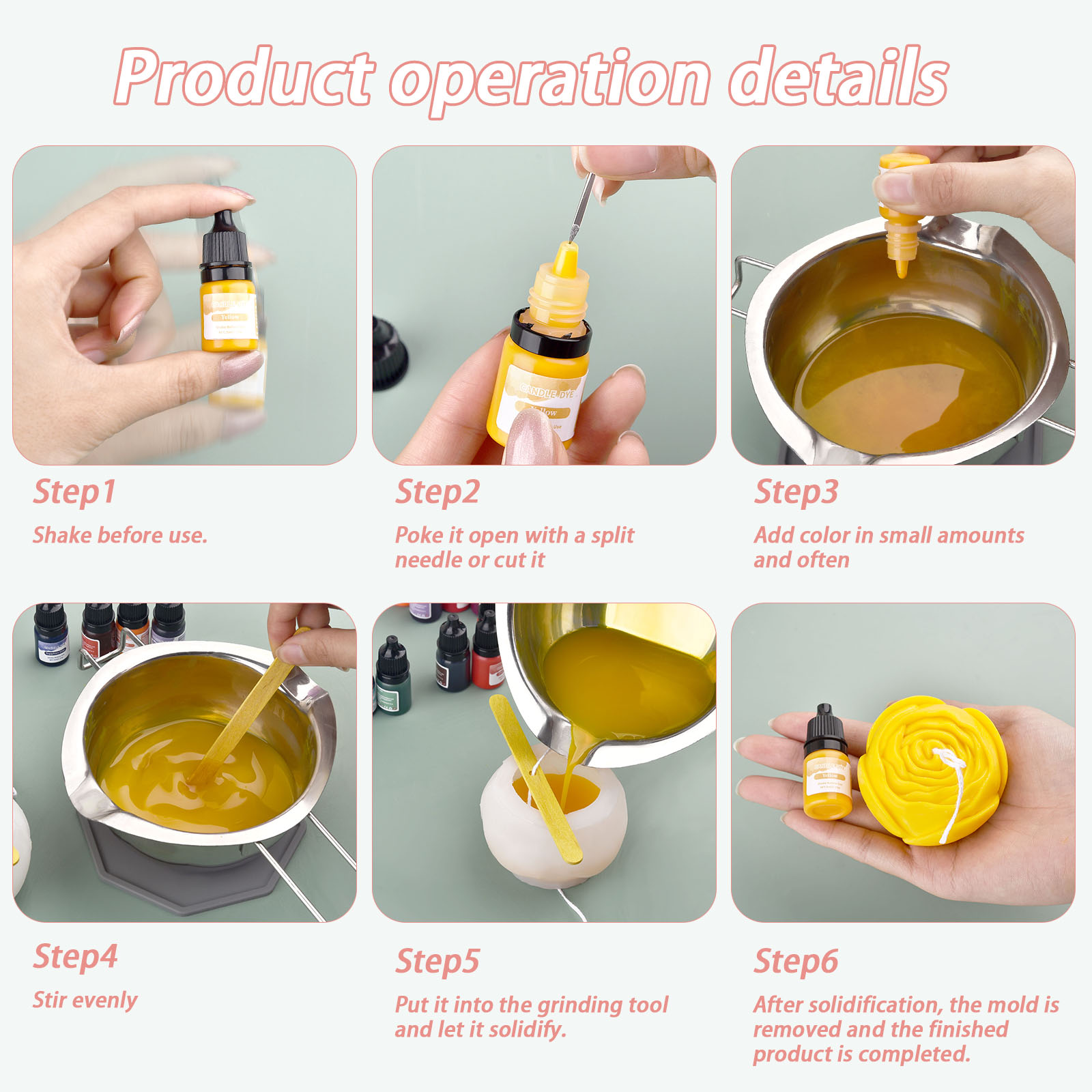 5ml/Bottle Candle Wax Pigment  - Candle Dye Chip のレビューと価格