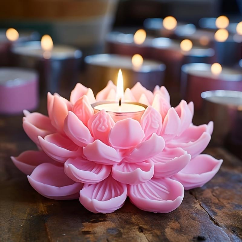 1PC Lotus Flower Candle Mold S - Candle Making Things のレビューと価格