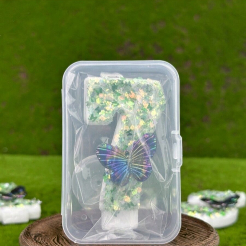 1Pc Green Sequins Number 0-9 B - Candle Making Things のレビューと価格