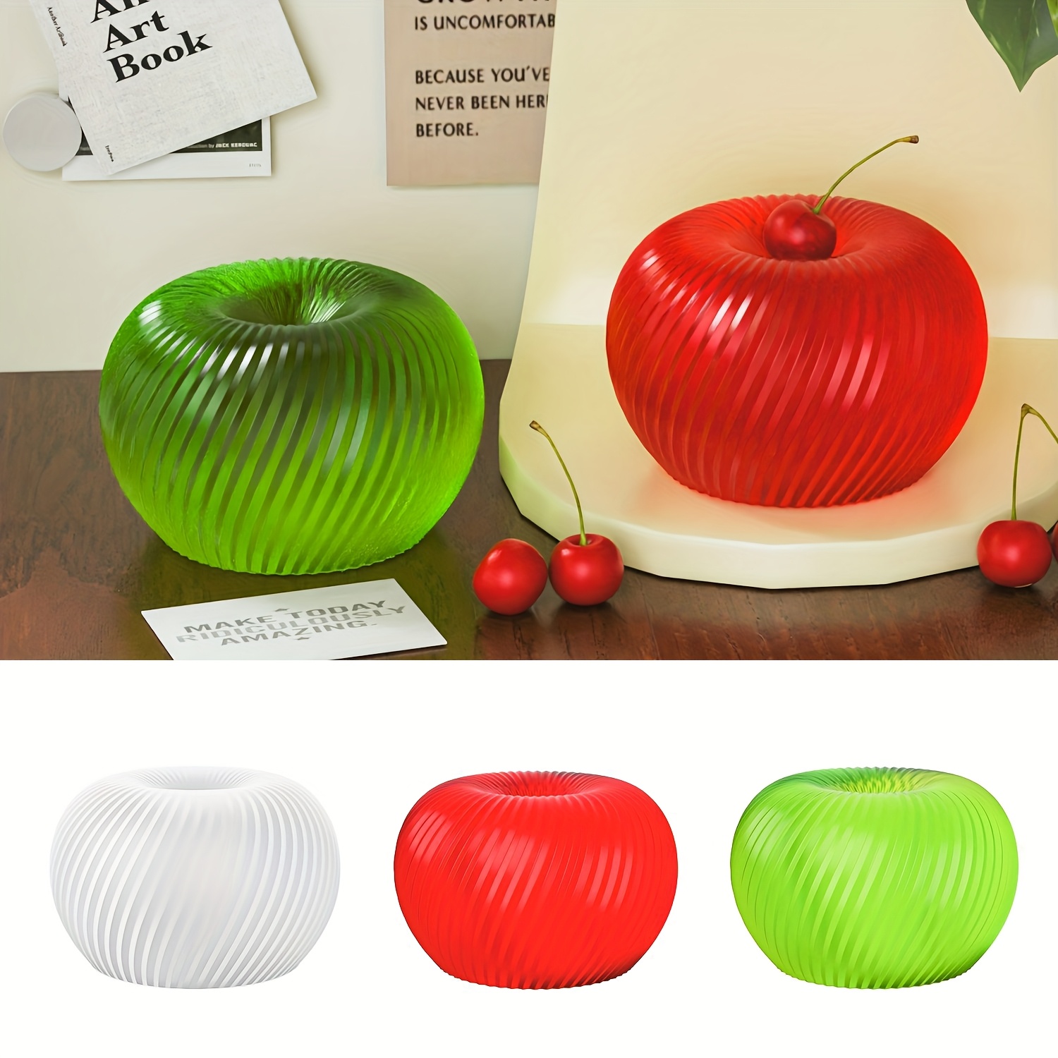 A trendy red apple silicone mo - Candle Making Things のレビューと価格