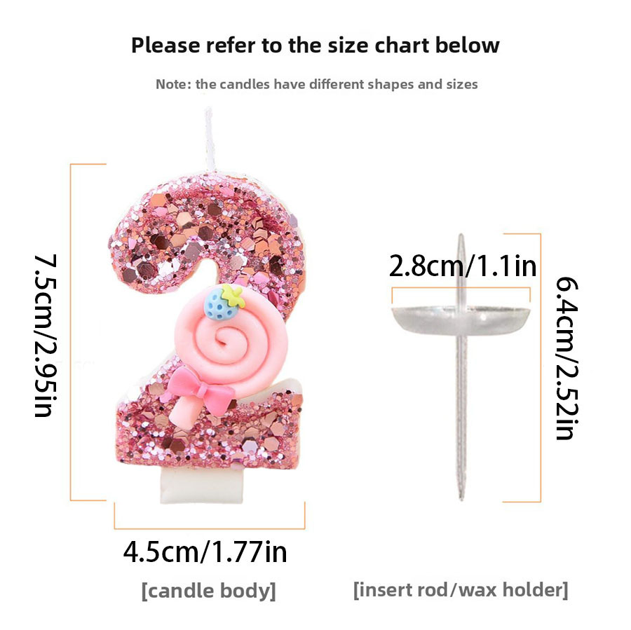 1pc Large 0-9 Numbers Pink Lol - Candle Making Things のレビューと価格