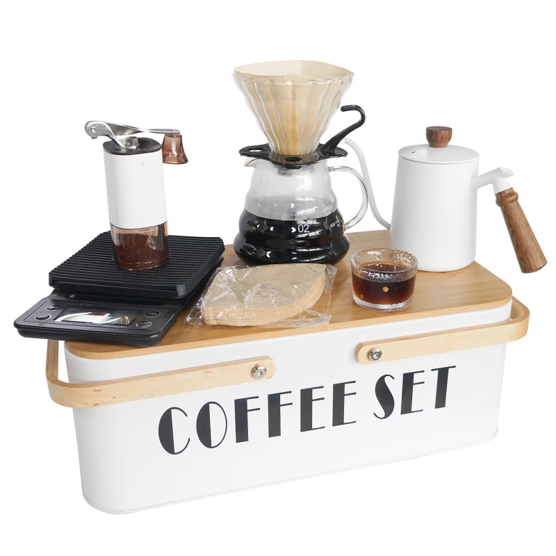 Portable coffee machine set wi - Pour Pot Aluminum のレビューと価格