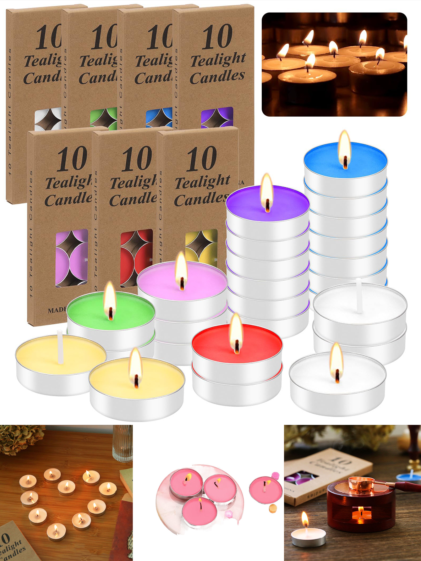 10 pieces of non-fire-varnish  - Uv Inhibitor Candle のレビューと価格