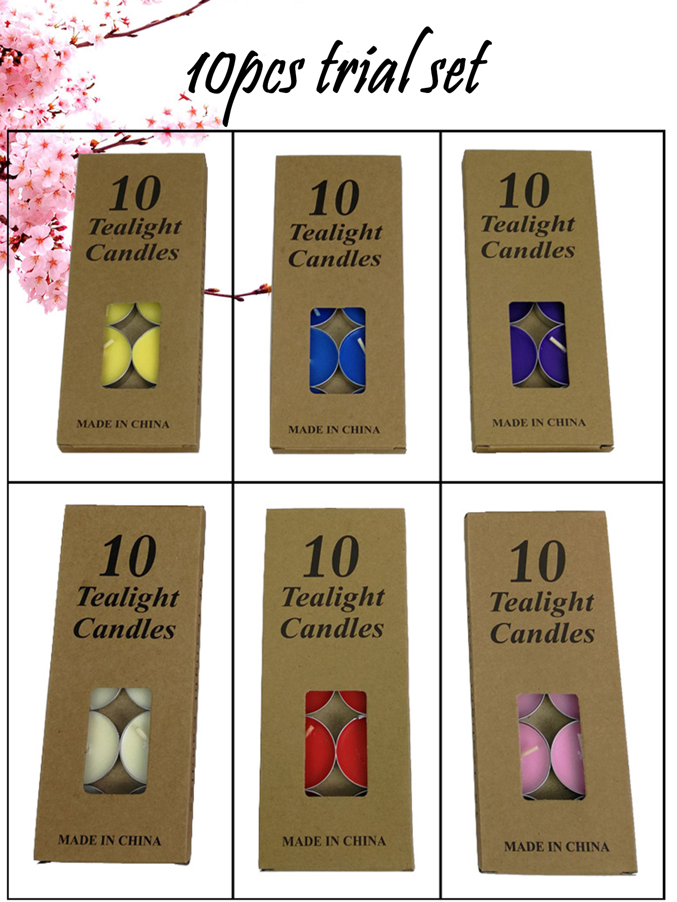 10 pieces of non-fire-varnish  - Uv Inhibitor Candle のレビューと価格
