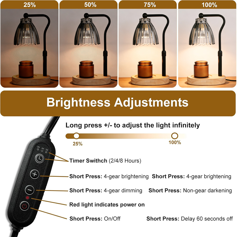 Candle Warmer Lamp with Timer  - Candle Making Things のレビューと価格