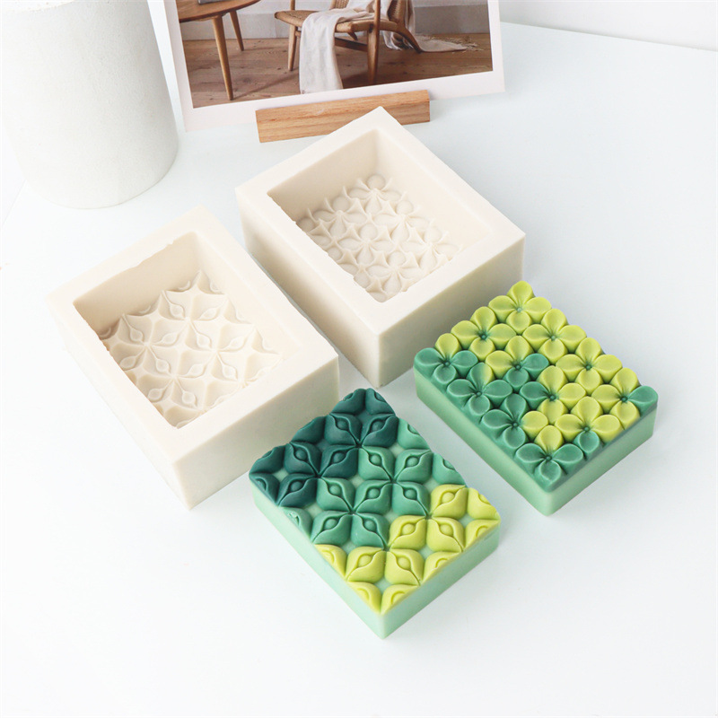 Square Flower Handmade Soap Si - Candle Making Set のレビューと価格