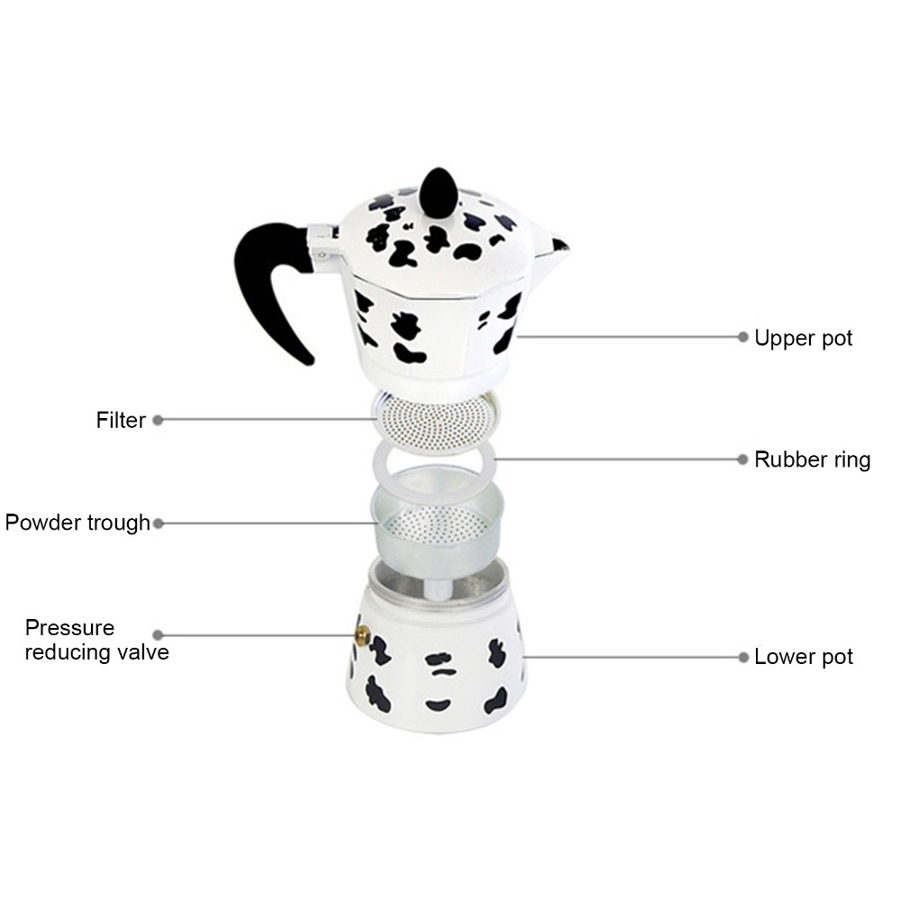 Coffee Brewing Milk Cow Color  - Pour Pot Aluminum のレビューと価格